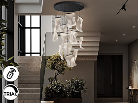 Velos Люстра 13L черная DIMABLE