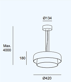 Подвесной светильник Levels 2 Bodies Ø420mm + Ø320mm 00-A028-05-12