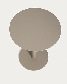 Уличный столик Asinara из бежевого алюминия, диаметр 40 см