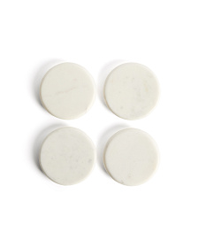 Erefi Набор из 4 белых мраморных подставок под стаканы