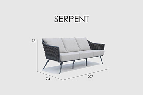 Диван Serpent ANTHRACITE-CARBON
