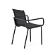 Galdana Штабелируемый садовый стул из черного алюминия