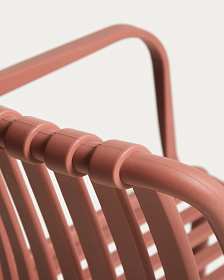 Уличный стул Isabellini из пластика терракотового цвета