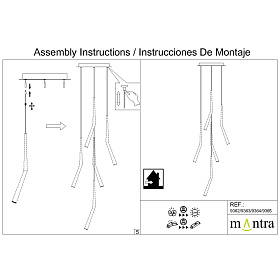 9362+9211 (5L) Подвесная люстра ARRECIFE