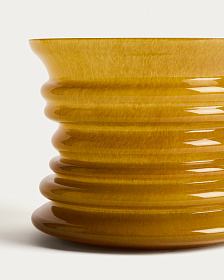 Ваза Ambere из янтарного желтого стекла, 20 см