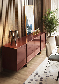 Сервант RHAPSODY Пыльная Роза/золотой