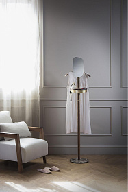 Вешалка напольная с зеркалом Momentos W орех / мрамор Emperador