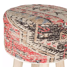 Высокий табурет Chelsy бежево-красный