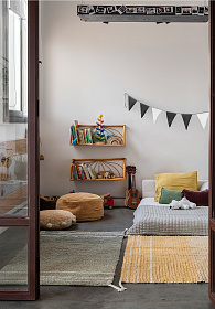 Ковер двусторонний винтажный голубой 120*160