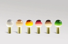 Настольный светильник Dipping Light S кремовый-матовая латунь