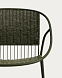 Уличное кресло Atrani из оцинкованной стали и зеленой веревки