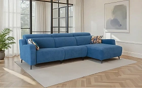 Угловой диван Berlin с реклайнером BV1+2MR+G2