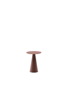 Журнальный столик Wilshire из стекла и стали терракотовый Ø30cm