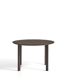 Уличный стол Erice из алюминия и закаленного стекла коричневого цвета, 120 см