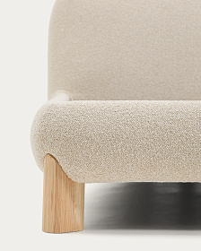 Кровать Odina из ткани букле цвета экрю 180 x 200 см