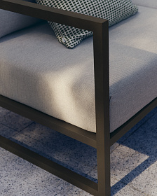 Comova Уличный 2-местный диван светло-серый с зеленым алюминиевым каркасом 150 см