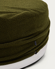 Пуф Kaeli со съемным чехлом из зеленого букле Ø 120 см