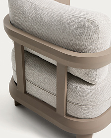 Уличное кресло Nerano из алюминия цвета таупе