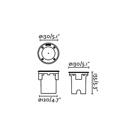 GEISER 130 Встраиваемый настенный светильник для басейна