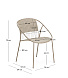 Стул уличный Atrani из стали и веревки цвета таупе