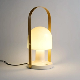 Настольная лампа FollowMe E27 белый/дуб