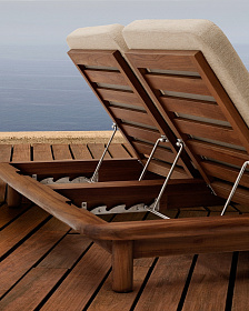 Шезлонг двойной Turqueta из дерева 