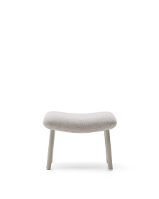 Пуф Inari бежевого цвета и стали с бежевой отделкой