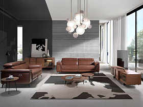 Диван 2-х местный 5319-2P-M1595 /6116 с реклайнером коричневый