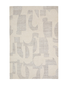 Серый жаккардовый ковер Norela из шерсти 300 x 200 см