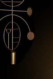 Подвесной светильник Wooden Dots WDS08 Gold/walnut