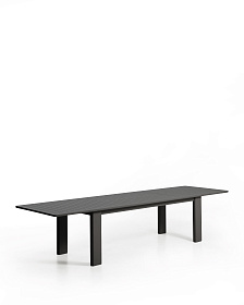 Раздвижной уличный стол Livorno из графитового алюминия, 233(350) x 100 см