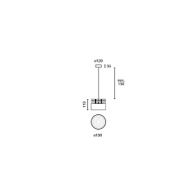 TEK Подвесной светильник 10W белый 40є 4000K CRI90 TRIAC