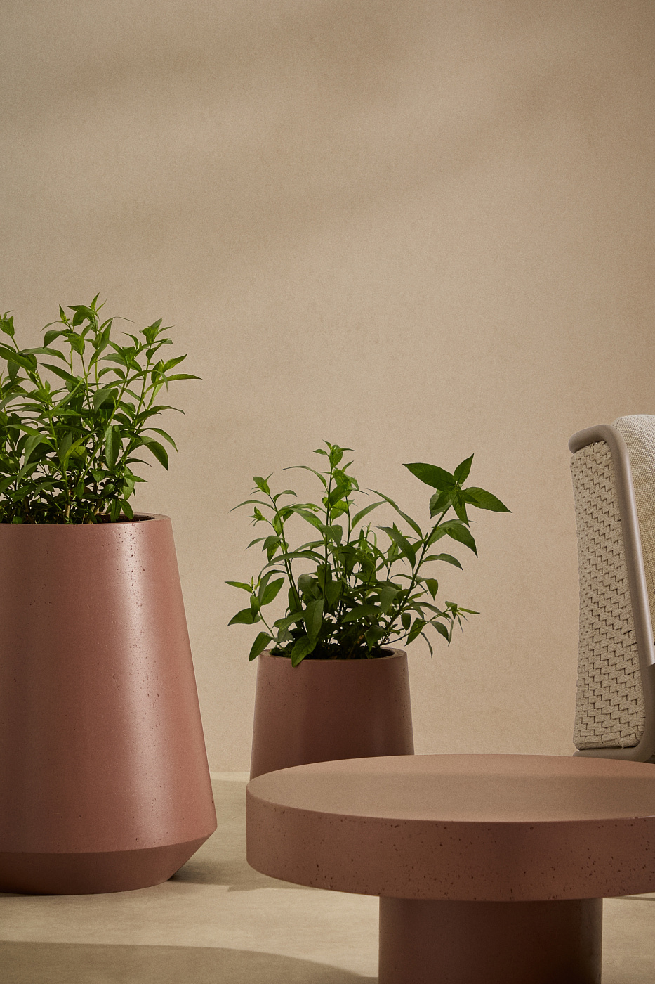 Кашпо Calun керамика темно-коричнего цвета Ø 32 см