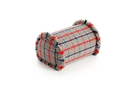 Подушка-ролл GL Tartan синяя большая