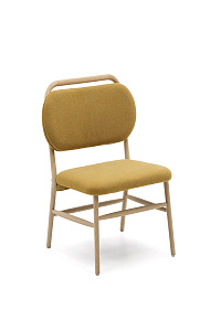 Кресло Helda из горчичного шенилла и массива дуба