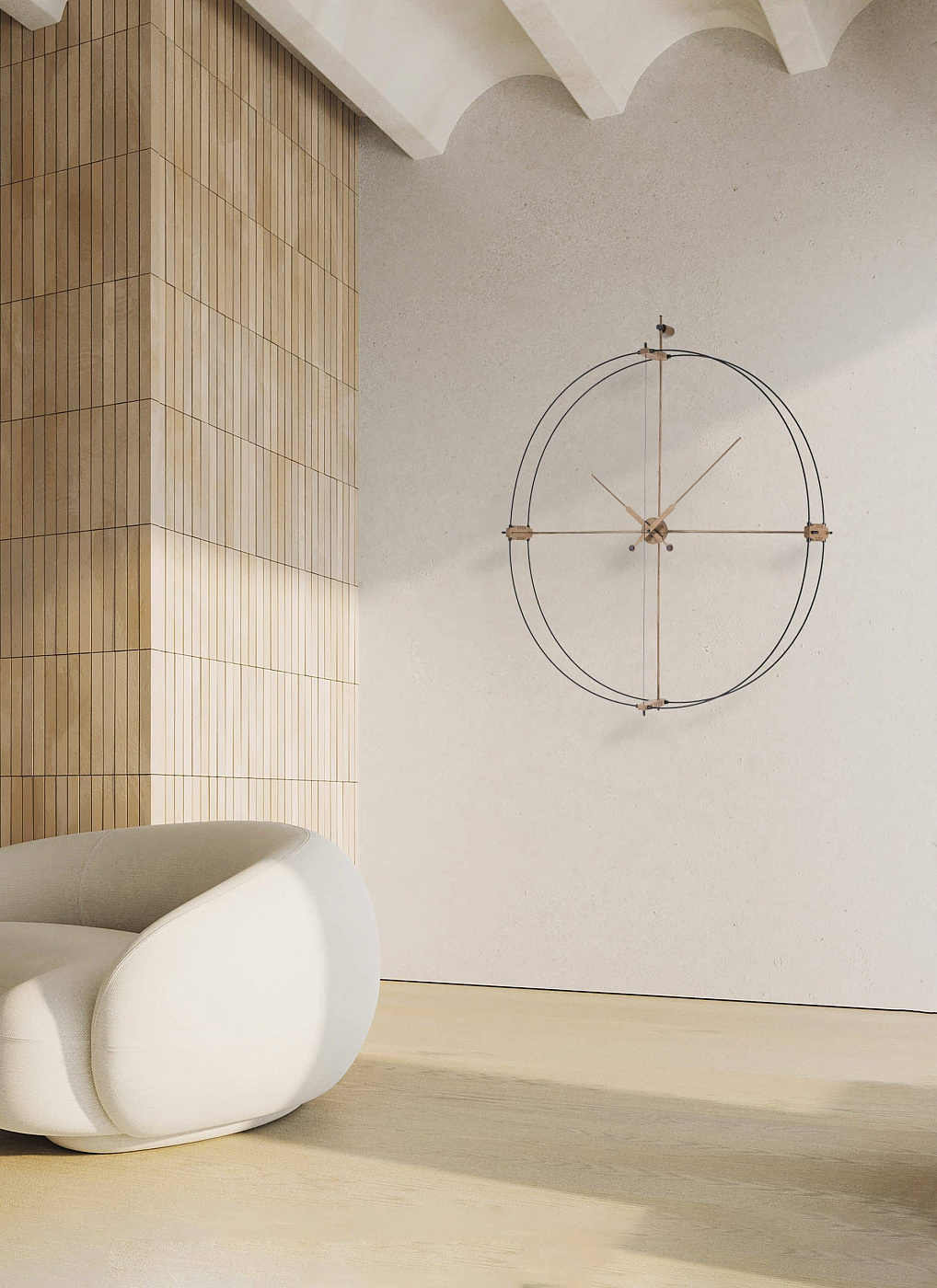 Настенные часы Delmori Premium черный/дуб