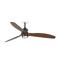 Встраиваемый вентилятор JUST FAN M, черный/ореховый, с настенным управлением белый, 3000K