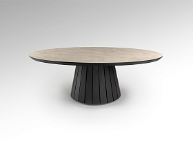 Koria Приставной столик цвет каменный/черный