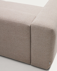 Бежевый угловой диван Blok из синели, 4 места, 290 x 290 см