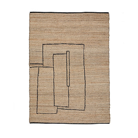 Ковер Velira из джута с графическим рисунком 160 x 230 см