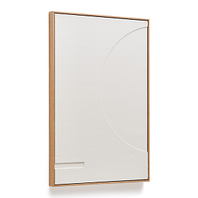 Sefri Картина с круглыми геометрическими фигурами белого цвета 60 х 90 см