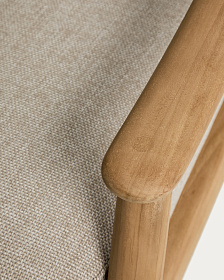 Уличное кресло Elunda из тикового дерева и бежевой веревки