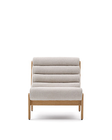 Кресло Magira из дуба с натуральной отделкой, бежевое