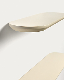 Комплект из 2 полок Arely из МДФ с бежевым лаковым покрытием, 35 см/55 см