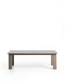 Раздвижной стол Livorno из алюминия цвета таупе, 233(350) x 100 см