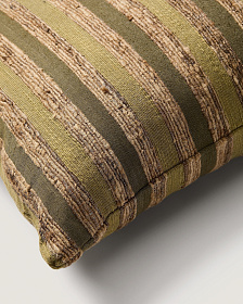 Чехол для подушки Dorevi из жаккарда в зеленую полоску 40 x 60 см