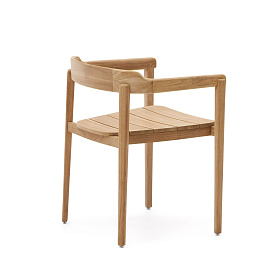 Стул Icaro из массива тикового дерева с натуральной отделкой