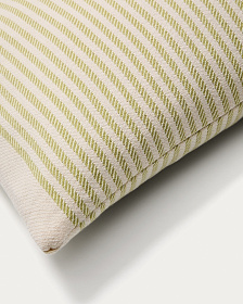 Чехол для подушки Lioris из хлопка в зеленую полоску 60 x 40 см