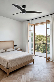 Вентилятор CRUISER L Ш1320mm черный 3 PALAS 18W LED CCT DIM