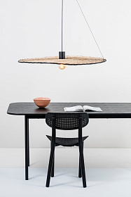 Подвесной светильник Costas черный/ротанг ø1000